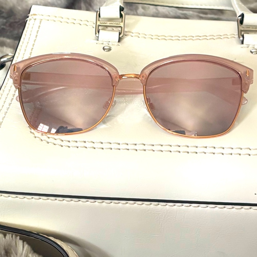American Eagle Outfitters Rose Gold Tinted Round Sunglasses